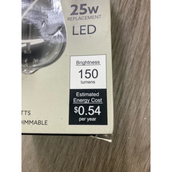 Feit Electric Edison LED Bulb Vintage 4.5W Dimmable Smoke Glass Daylight 1-Pack - Picture 3 of 8